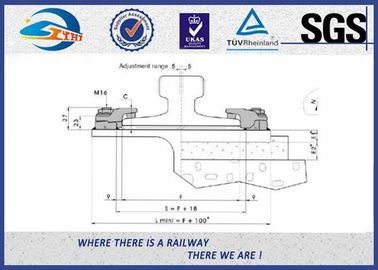 Weldable Base Railway Clips/Double Holes Rail Clips With Integral Rubber Block And Upper Clip In Railroad